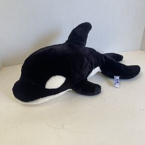 VTG A&A Plush Inc Shamu Orca Whale Plush 16” Long Stuffed Animal